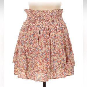 Rails Addison Smocked Waist Mini Skirt - Multi Wildflower - Size Large